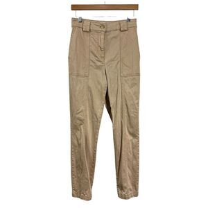 Joie Utility Pants XS High Rise Cargo Pocket Tencel Tan Chino Neutral Minimalist